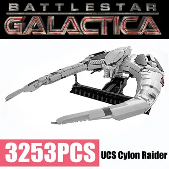 Jaunu 3253PCS Space Star Wars Sērijas Battlestar Galactica UCS Cylon Raider Tehnika, Celtniecības akmeņi KM-12653 Ķieģeļi, Rotaļlietas, Bērnu Dāvanu