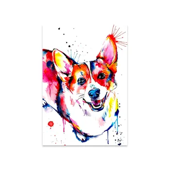 Krāsains Dzīvnieku Suns franču Buldogs Labradora Kanvas Glezna Plakāti un Izdrukas Sienas Art Attēlus viesistaba, Mājas Dekoru