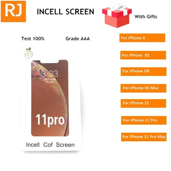 RJ INCELL iPhone X XS XR XS Max 11 Pro LCD Displeja Nomaiņa, Montāža Digitizer Touch Pantalla