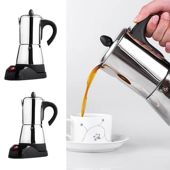 Elektriskā Espresso, Latte Kāstuve Plīts Top Kafijas Automāts Mocha Pot