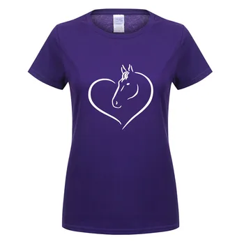 Mīlestība Izjādes Zirgu Sieviešu T Krekli Vasaras Īsām Piedurknēm Kokvilnas Smieklīgi Zirgu Meitene T-krekls Sieviešu Apģērbi Sievietēm, Topi OT-923