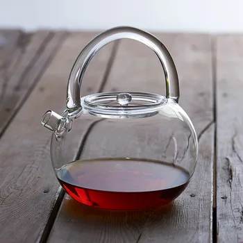 Radošā karstumizturīgs Apple Formas Stikla Tējas Katlā Ziedu Tēju Komplekts Puer tējkanna, Kafijas Tējkannas 780ml