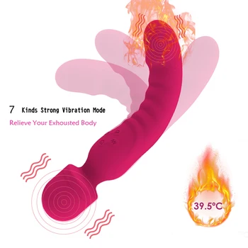 Spēcīgs Apkures Vibratori Sievietēm, USB Maksas AV Burvju Nūjiņu Klitora Vibrators Massager Pieaugušo Seksa Rotaļlietas Sieviete Masturbator