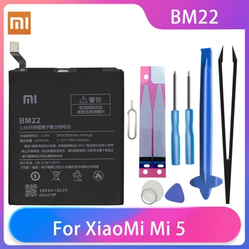 Sākotnējā Xiaomi 5 MI5 Mi 5 Tālruņa baterijas BM22 Augstas Kapacitātes Uzlādējamā Xiaomi Tālruņa Akumulatora 3000mAh +Bezmaksas Rīki AKKU