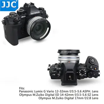 JJC Metāla blende, Par Panasonic Lumix G Vario 12-32mm Par Olympus M. Zuiko Digital ED 14-42mm f/3.5-5.6 EZ / 17mm f/2.8 Objektīvs