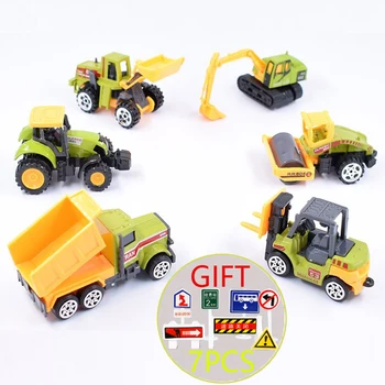 13 Stilu Rotaļu Automašīnas Mini Lējumiem Metāla Auto 1:64 Saimniecības Rotaļlietas Automašīnas Modelis Sakausējuma rotaļlietas, Celtniecības mašīnu Traktoru Dump Truck Kolekcijas