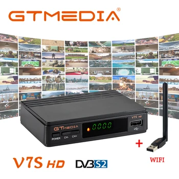 Gtmedia V7S HD Satelītu Receiver1080P 4K Digitālo Uztvērēju, Ietver USB, WIFI, HD Box DVB-S2 Youtube Freesat V7 Sat TV Kastē