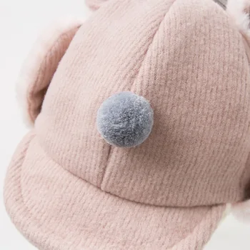 DB11825 dave bella ziemas baby girl cepuri klp bērni rozā boutique