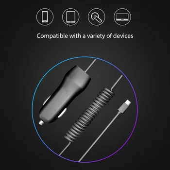 5V Automašīnas Lādētājs Micro USB Type-c Ātra Uzlādēšana Tālruņa Lādētāja Adapteri iPhone 11 Pro Max 6 7 8 Plus Xiaomi Redmi Huawei