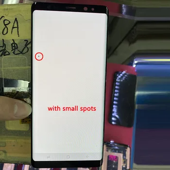 SUPER AMOLED N950F LCD SAMSUNG Galaxy Note 8 Displejs N950W N950FD Touch Screen Digitizer ar mazo Dead Pikseļi Nav Apdegumus.