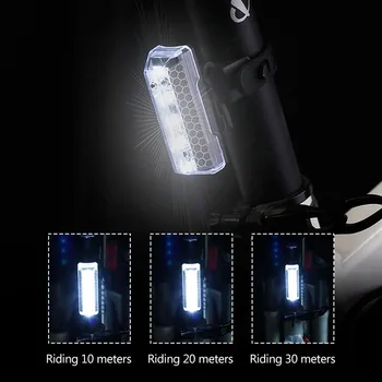 GENIU Astes Gaismas Velosipēdu Gaismas Velosipēdu Lukturīti 5 Režīmi LED USB Lādējamu Riteņbraukšana Taillight Velosipēdu Aizmugurējie Lukturi