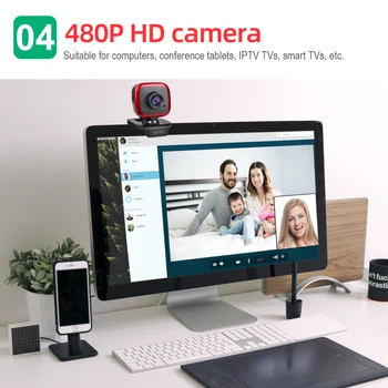 USB Web Kamera HD 480P Datoru Kameras (Webcam), Lai Video Konferences videopārraide tīklā Web Cam Bezvadītāja Par Portatīvo datoru, Datora