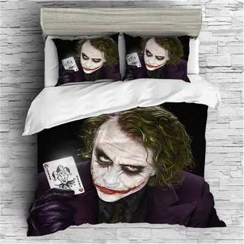 3pcs Joker gultas veļu, Segu Pārvalki Spilvendrānas bērniem gultas komplekts varonis mierinātājs, gultas komplekti gultasveļa king size dropship