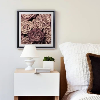 Plakāti un Izdrukas Rozā Ziedu Jauki Krāsu Ziedu Audekls Gleznošanai Romantisks Sienas Art Attēlu, attēlus, Gleznas dzīvojamā istaba