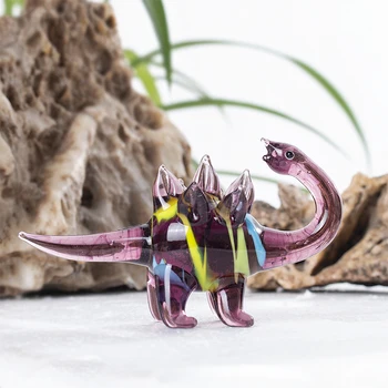 H&D Mini Dinozauru Roku Darbs Miniatūras Tēlniecības, Stikla Mākslas Savvaļas Dzīvnieku Statuetes Kolekcionējamus Radošo Dāvanu Bērniem, Mājas Dekoru