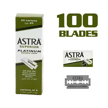 100gab 100 Astra superior žilete platīna griezīgs drošības skūšanās žilešu skuvekli