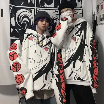 Rudens Ziemas Pāriem Naruto Hoodies korejiešu Versija Modes Gadījuma Hip Hop sporta Krekls Streetwear Apģērbi Vīriešiem un Sievietēm