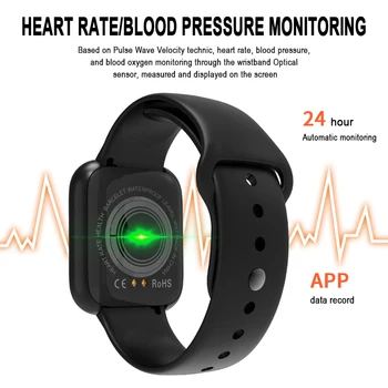 Modes Fitnesa Smart Skatīties Vīriešu Sirds ritma Monitors Asins Spiediena Noteicējs Ūdensizturīgs Sporta Darbojas Smart Pulksteņi IOS Android