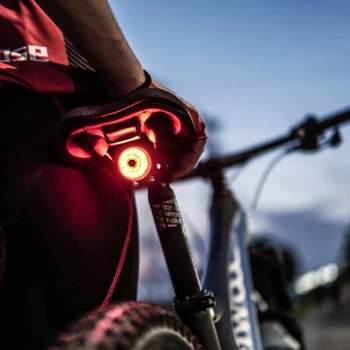 Smart Bike Astes Gaismas USB Lādējamu Ultra Spilgti Velosipēdu Aizmugurējie Lukturi Auto Start/Stop Bremžu Brīdinājuma Gaismas Sensors
