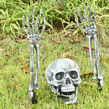 Skelets Likmes Halloween Dekorēšanai Zemes , Galvaskauss un Skelets,Pagalmā Zāliens Staba Dārza Kapsēta Apdare