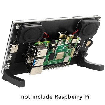 7 Collu skārienjutīgo Ekrānu IPS LCD, 1024x600 Capacitive + 2 Skaļruņi ar Turētāju Aveņu Pi 4 Modelis B/3B+/Jetson Nano/PC/Laptop