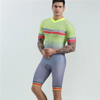 2019. gada vasaras peldbikses vīriešiem ar īsām piedurknēm riteņbraukšana skinsuit BOESTALK pārdod Profesionālo konkurences velosipēdu ciclismo triatlona tērps