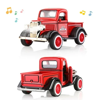 Mini automašīnas Mūziku, gaismas Retro Automobiļu 1:36 Pull atpakaļ, Automašīnas modeli, Metāla Lējumiem Transportlīdzekļu Skolas autobusu rotaļlietas Bērniem Klasiskās Antīkās rotaļlietas