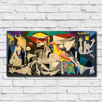 Pablo-Pikaso-Gernika Tautas Mākslas Audekls Gleznošanai Drukāt Viesistaba, Mājas Dekoru Mūsdienīga Sienas Māksla, Eļļas Glezna Plakātu Bez Rāmīša