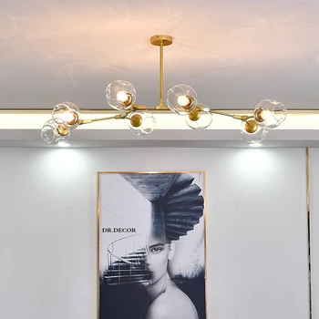 Mūsdienu stikla piekariņu gaismas ziemeļvalstu dizaineru Mājas Dekoru Dinning Room Karājas Lampas, Restorāns spīdumu Salons kulons lampas piederumi
