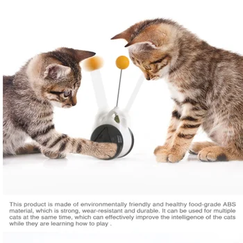 Smart Cat Toy Funny Interaktīvu Kaķu Rotaļlieta ar Catnip Nelegālo Rotācijas Kaķis Bumbu Pet Cat Piegādēm, Nav Nepieciešams Akumulators