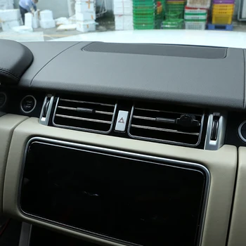 Auto AC Centrs Dubultā Mirgo Avārijas Gaismas Pogai, Uzlīmes Par LR Discovery Sports 5 LR5 Range Rover Sport Vogue Evoque Velārs