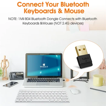 1Mii Bluetooth USB Adapteri usb 4.0 PC austiņas 20M lielos attālumos Bluetooth raidītāju uztvērējs audio Sargspraudnis Mini Sūtītājs B04