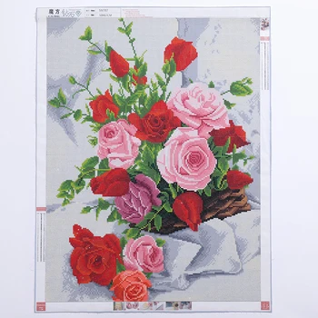 5D Dimanta Krāsošanas Ziedi Pilns Urbt Ķīnas Roze Dimanta Mozaīkas Pārdošanas Kārta Rhinestones Bildes Dimanta Izšuvumi Mājas Dekoru