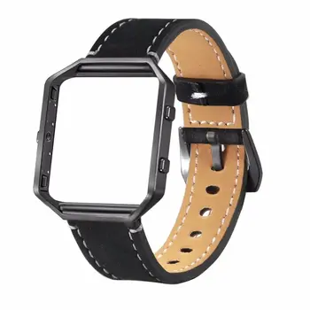 Īstas Ādas Skatīties Joslas Fitbit Blaze Nomaiņa Band +Metāla Karkasa Māja Wrsit Joslas Fitbit Blaze Smart Watch Band