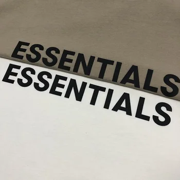 Modes zīmolu high street 1:1 miglas essentials augstas kvalitātes tīras kokvilnas vīriešu T-krekls dizainers Unisex lielajam zaudēt Īsām piedurknēm