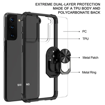 Triecienizturīgs Case For Samsung Galaxy S30 Caurspīdīga Akrila Seguma Automašīnas Turētājs Telefonu Gadījumā Samsung S30Pro S30Ultra