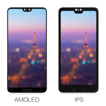 IPS Par Huawei P20 Pro LCD Touch Stikla Panelis Huawei P20 Plus Displeja Sensoru Ekrāna Rāmi CLT-AL00L CLT-AL01 CLT-L09 Aizstāj