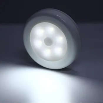 6 LED Nakts Gaisma Kustības Sensors Tualetes Gaismas Lampa ar Magnētisko Bezvadu Detektors, Sienas Lampas, Auto On/Off Skapis Priekšnams, Kabinets Gaismas
