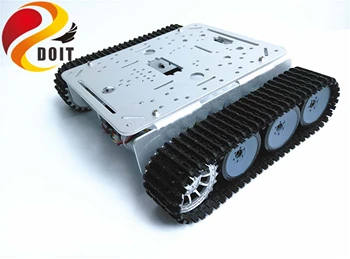 SZDOIT TP200 Metāla Gudrs Robots Tvertne Šasijas, Komplekta Kāpurķēžu Transportlīdzekli + 9V/12V Motors ar Kodētāju DIY par Arduino