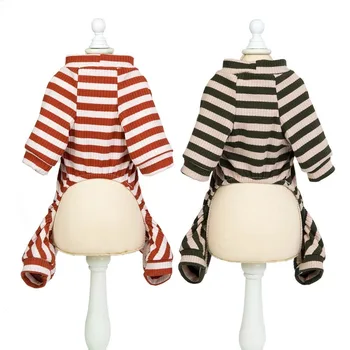 Klasiskā Svītru Suņu Apģērbu Pavasara Rudens Kaķēns Džemperis Mazo Moderns Četrām Kājām Teddy Apģērbu Karikatūra Dzīvnieku Apelsīnu Meitene, Ropa