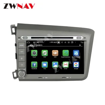 128G Carplay Android 10 Ekrāna Player Honda Civic 2012 2013 GPS Navigācijas Auto Audio Radio Mūzikas Stereo Galvas Vienības