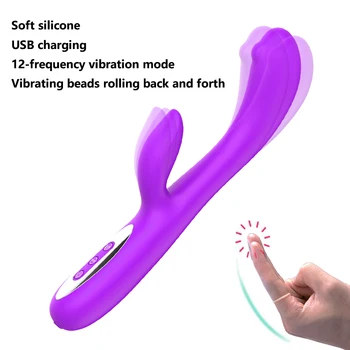 12 Ātrumu Sieviešu Masturbator G Spot Vibrators Sievietēm Dildo Seksa Rotaļlieta, Trušu Vibrators Maksts Klitora Massager Seksa Rotaļlietas Sievietēm