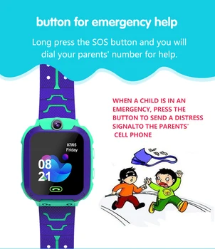 Bērnu Smart Watch SOS Tālruni Q12 Skatīties Ūdensizturīgs Smartwatch Bērniem Ar Sim Kartes Foto IP67 Bērniem Dāvanu IOS Android