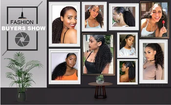 AISIBEAUTY Afro Kinky Cirtaini Zirgaste Paplašinājumi Melnā Sievietēm Cirtaini Aukliņu Puff Pūkains Zirgaste Klipu Hairpieces