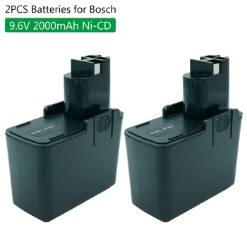 2GAB 9.6 V 2.0 Ah Ni-CD Nicd elektroinstrumenti Uzlādējams Batteriy par Bosch Bezvadu Urbjmašīnas BAT001 GSR 9.6 VE noteiktā reģionā RAŽOTS kvalitatīvs vīns PSB 9.6 GLI 9.6 V