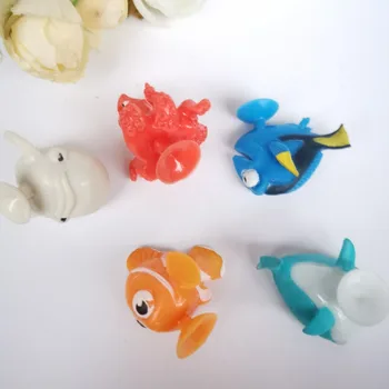 100gab 3cm sajauc Bonstiks sūcējs Klauns Zivis Nemo rotaļlietas Cupule Karikatūra zivju Skaitļi Mini piesūcekni Kapsula modelis d11