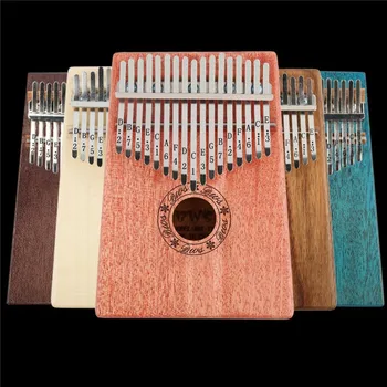 17 Taustiņi Kalimba Īkšķi Klavieres Augstas Kvalitātes Sarkankoka Koksnes Struktūra Mūzikas Instruments Ar Mācību Grāmatu Melodija Āmuru Iesācējiem