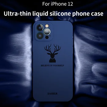 IHaitun Luksusa Šķidruma Silikona Case For iPhone 12 Pro Max Original Soft Aizsardzības Vāciņš iphone 12 Pro Mini Pilnu Aizmugurējo Vāciņu