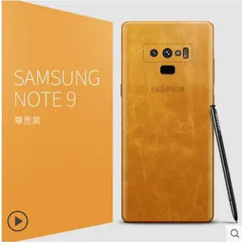 Samsung Galaxy note 9 lietā Luksusa Īstas ādas Dabas Plānas uzlīmes Nulles pierādījumu pirkstu nospiedumu gadījumā par samsung 9. pielikums