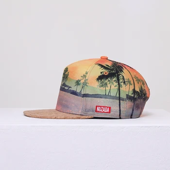 NUZADA Cepuri Pavasara Vasaras Beisbola cepure Vīriešiem, Sievietēm Pāris Kaulu Korķa Materiāla 3D Iespiesti Beach Snapback Personības Vāciņi